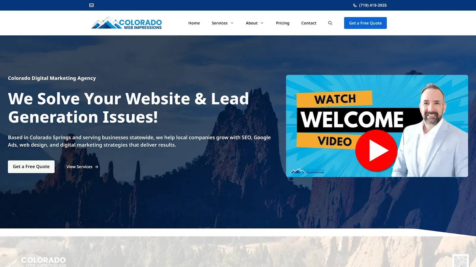 Agency Website Screenshot