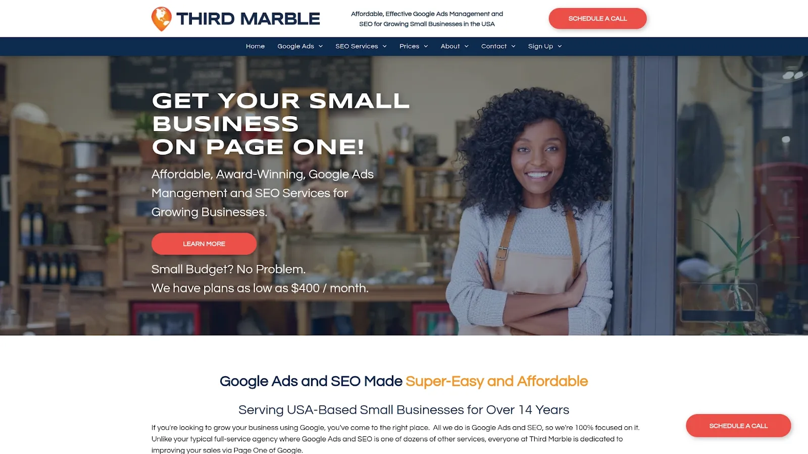 Agency Website Screenshot