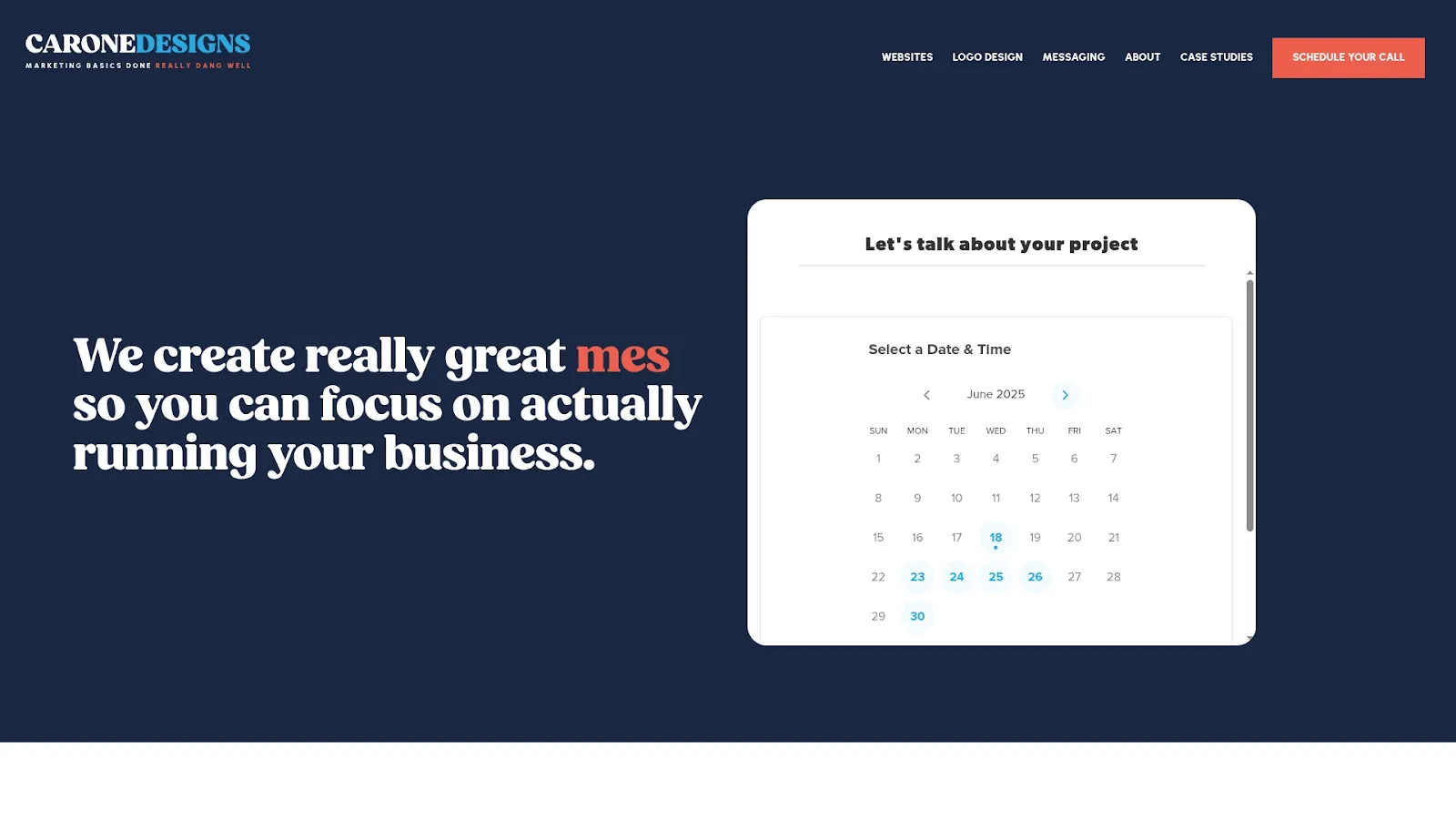 Agency Website Screenshot