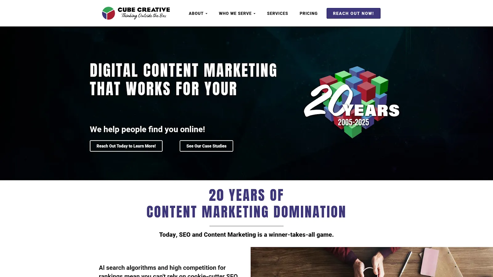 Agency Website Screenshot