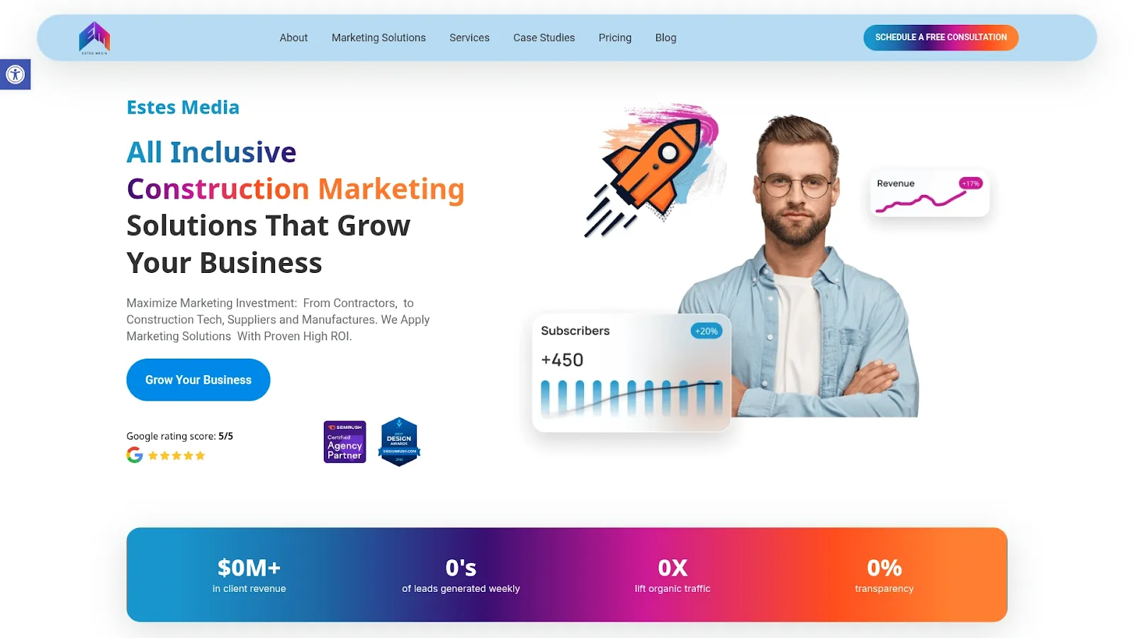 Agency Website Screenshot