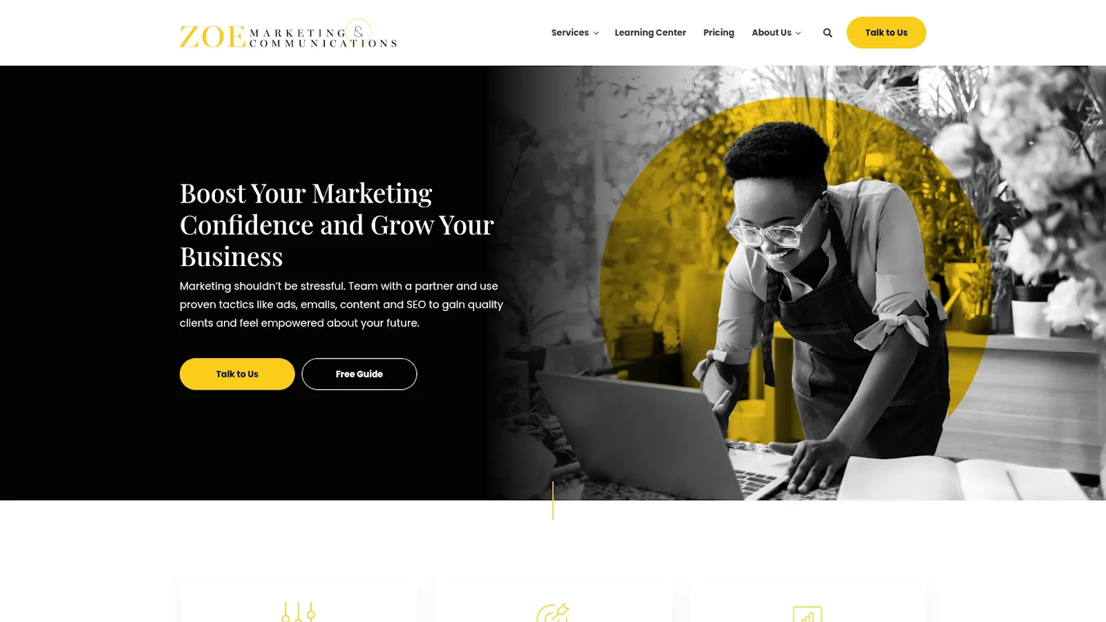 Agency Website Screenshot