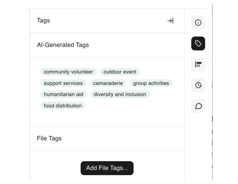 BrandLife's automated tag generation