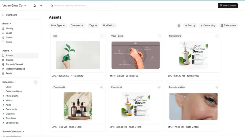 BrandLife's brand asset management solution dashboard
