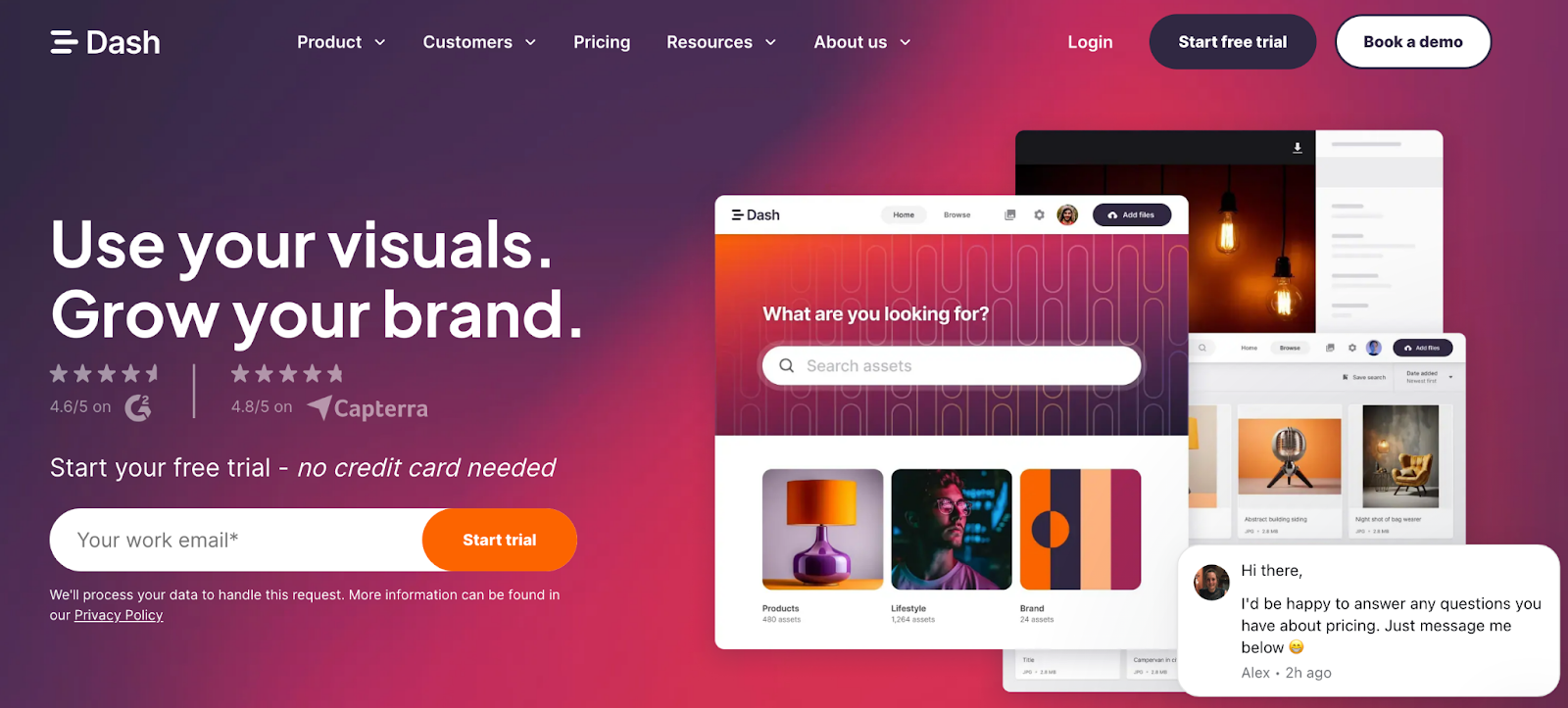 Dash’s homepage