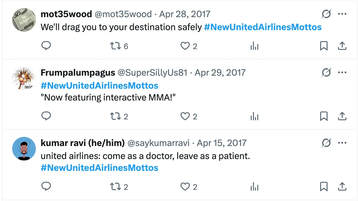 Consumers’ reactions on social media platform after the United Airlines crisis