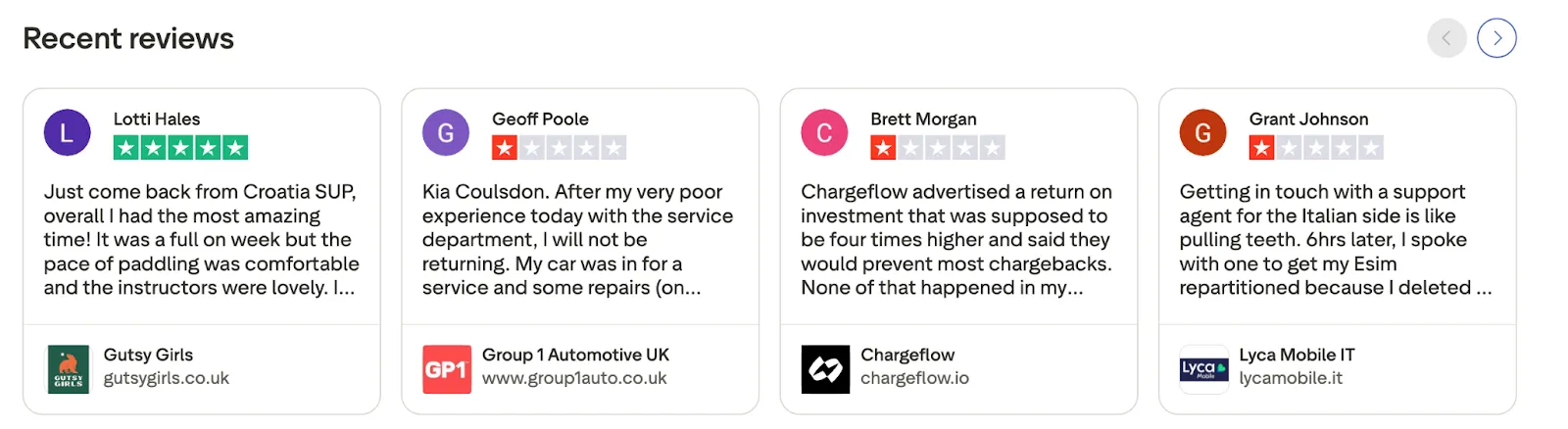Review on Trustpilot site