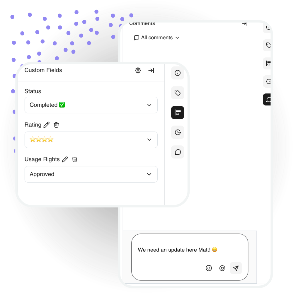 brandlife's contextual commenting within the platform itself for workflow automation