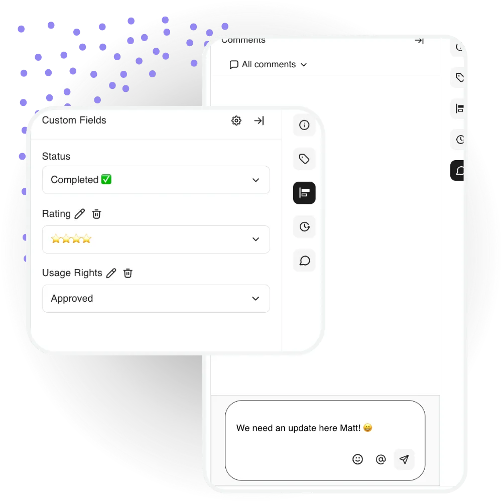 brandlife's contextual commenting within the platform itself for workflow automation