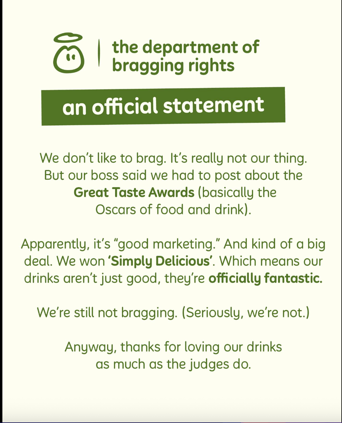 Innocent brand posts on facebook