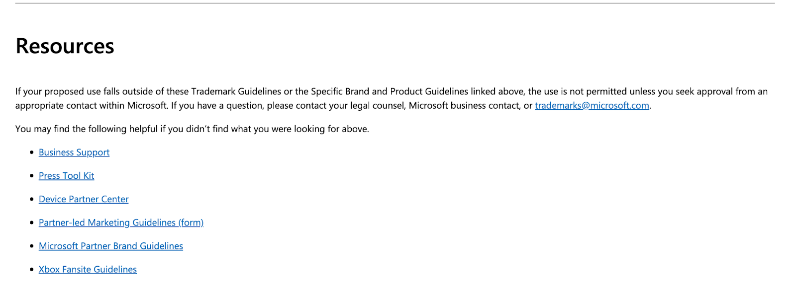 Microsoft’s brand guidelines available on web