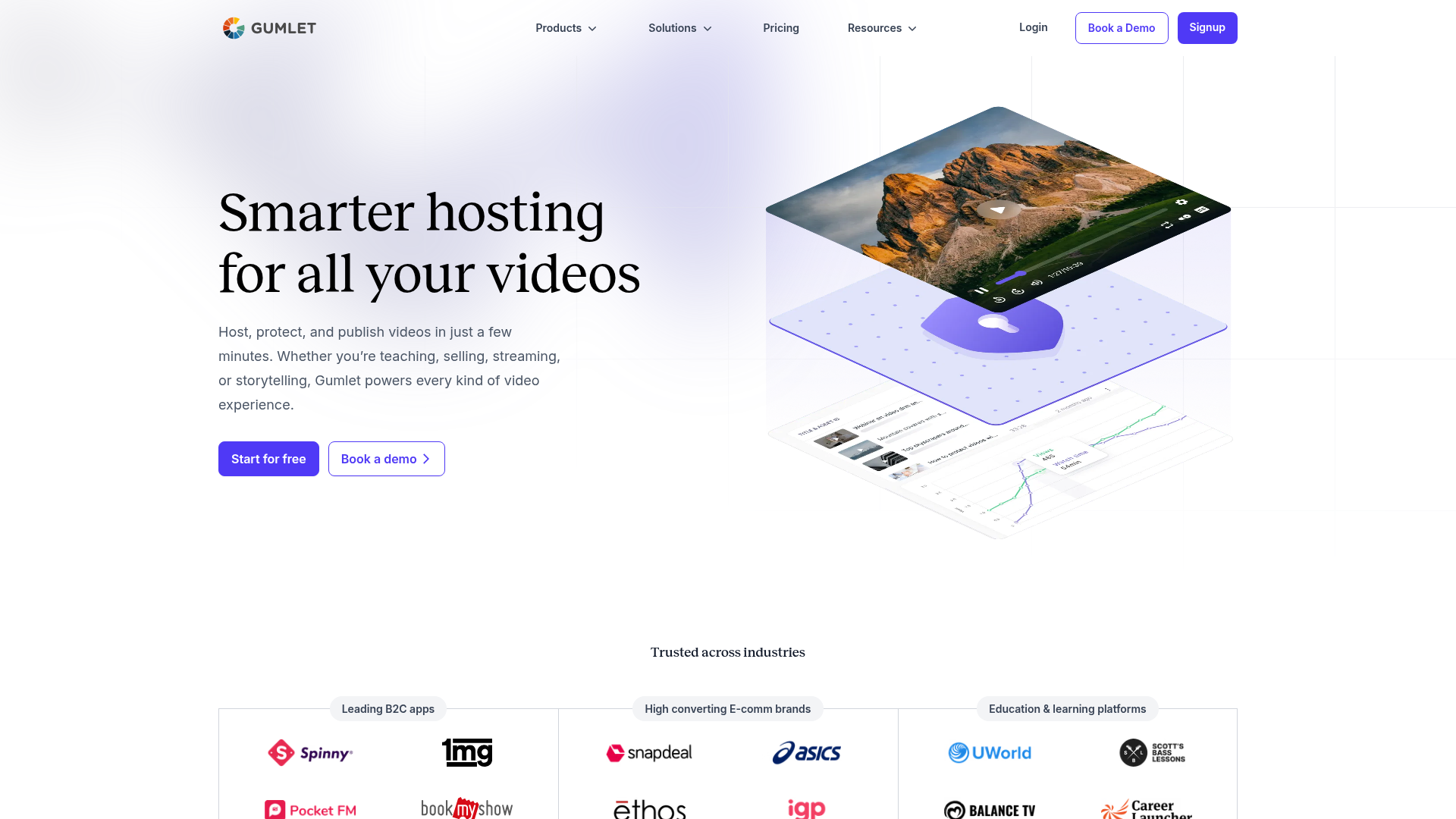 Gumlet homepage