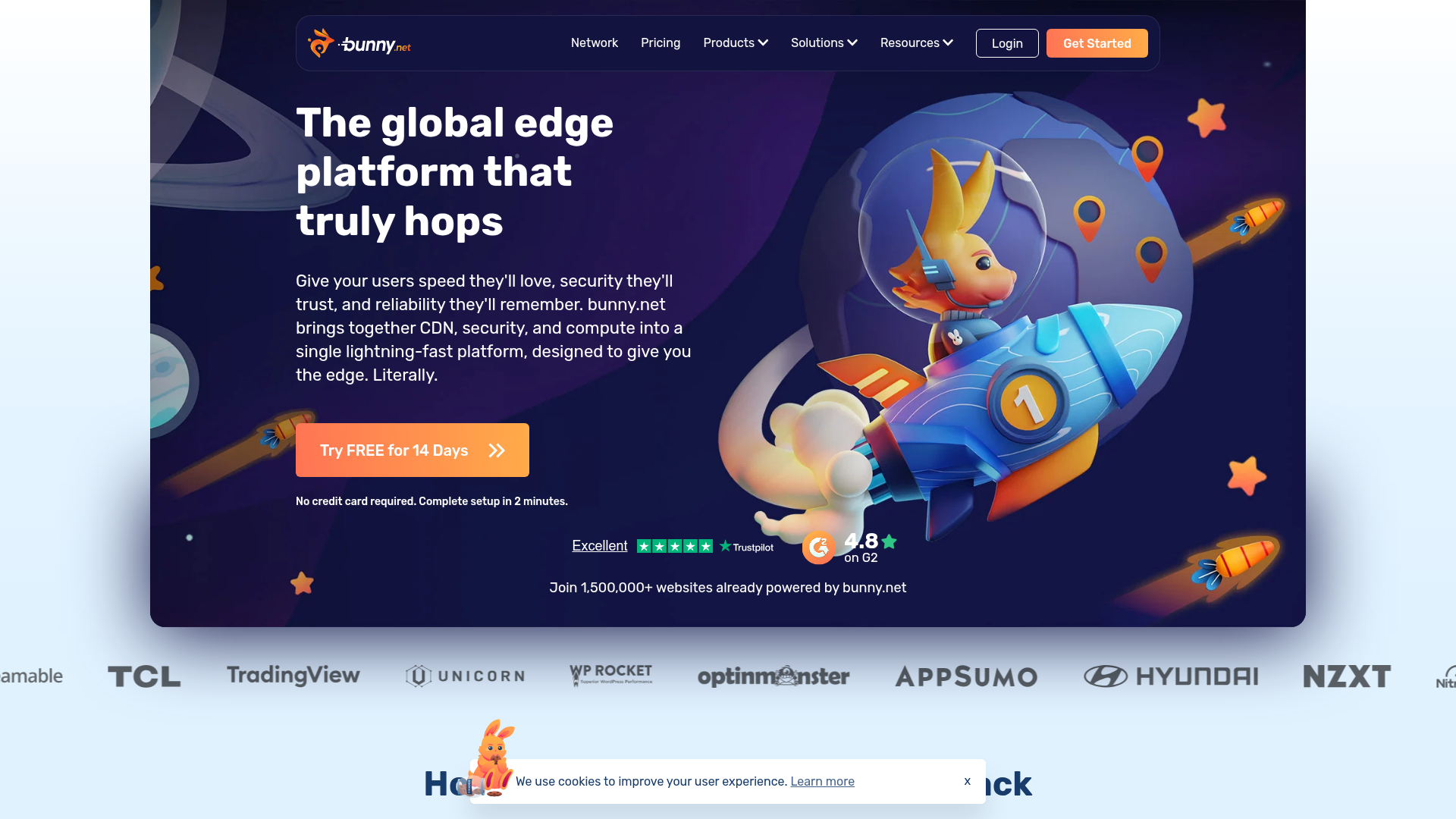 bunny.net homepage