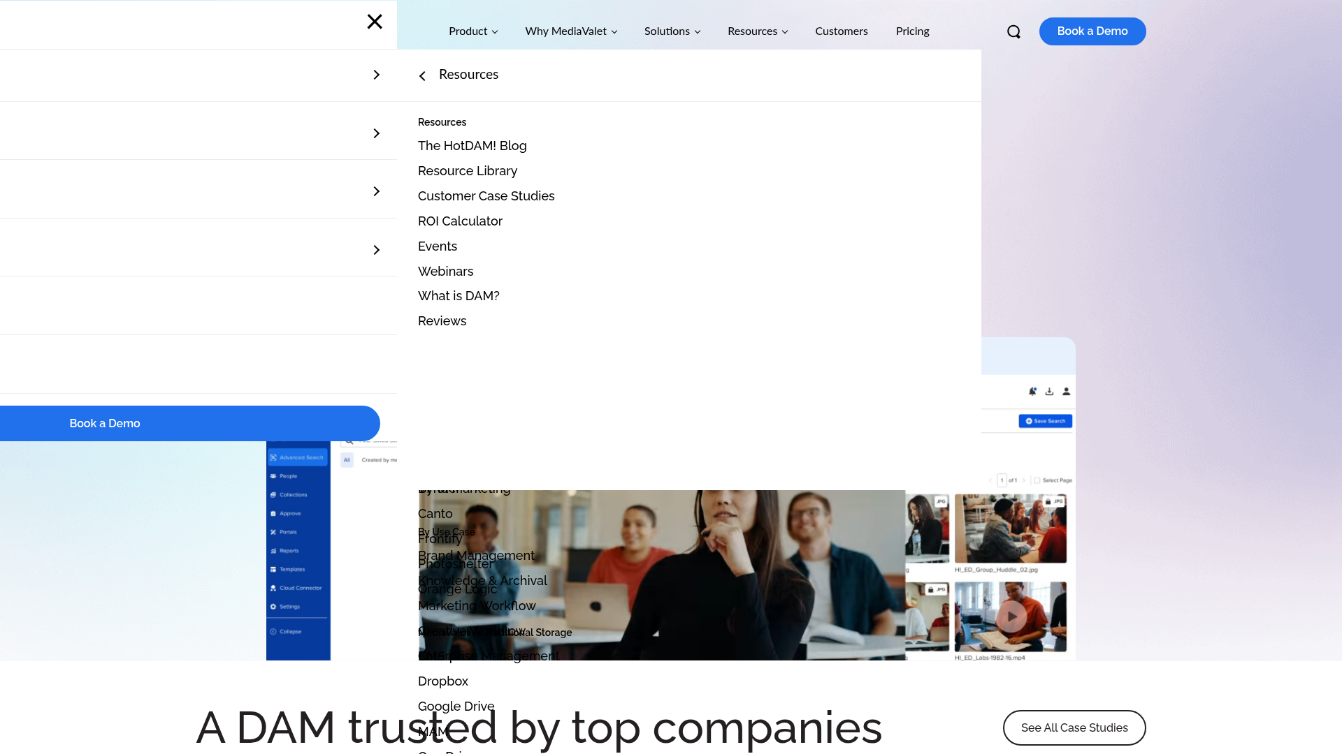 Media Valet homepage