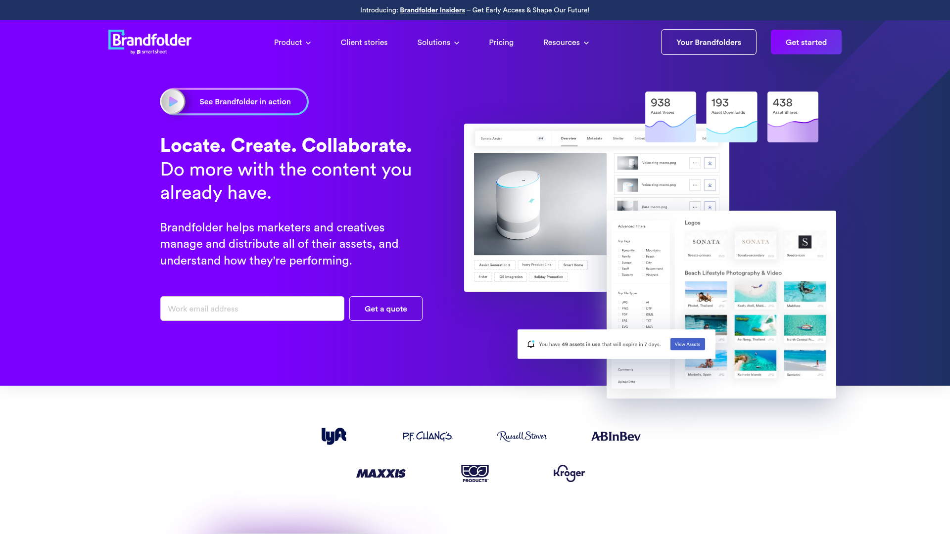 Brandfolder homepage