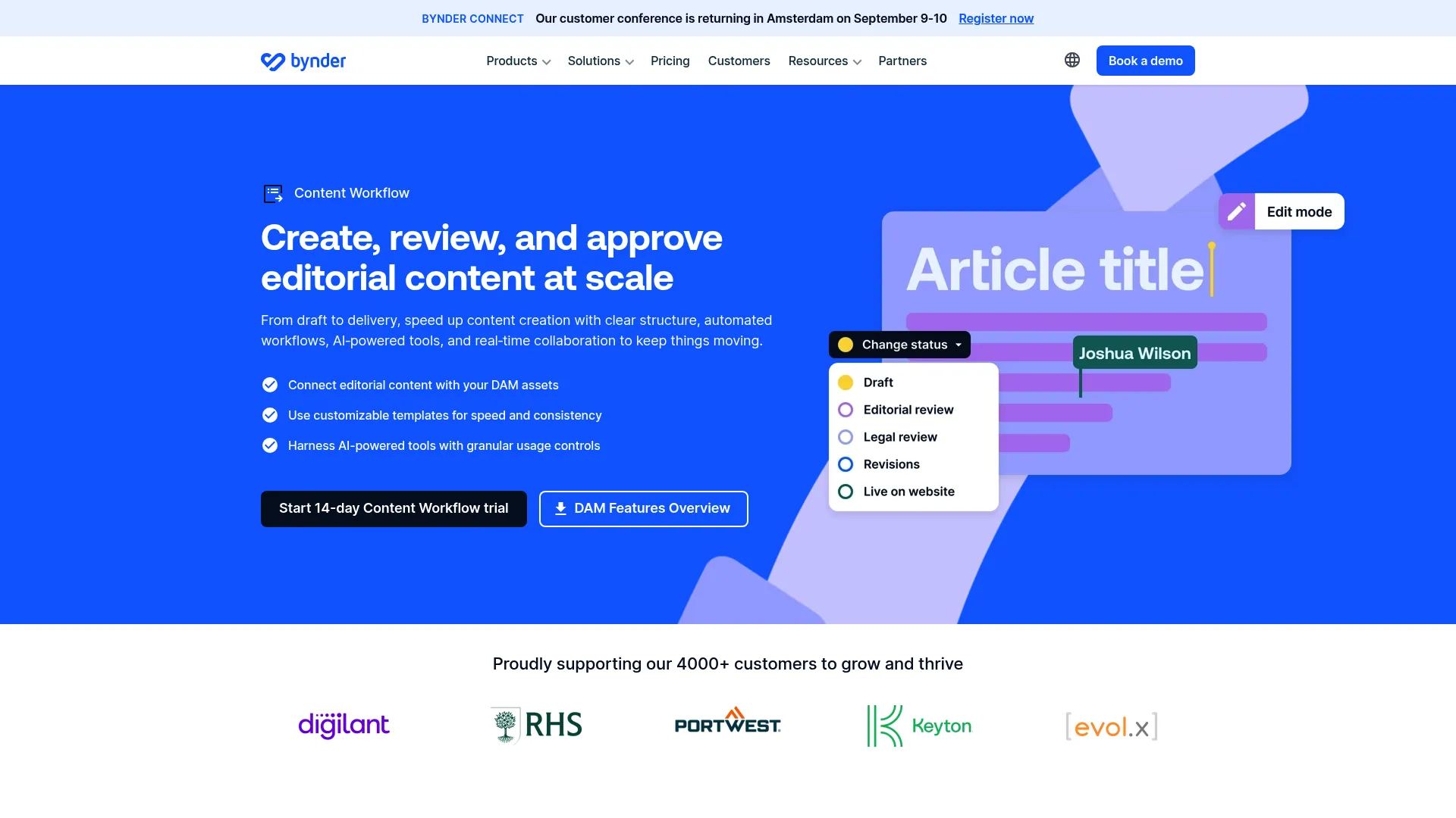 GatherContent content operations homepage