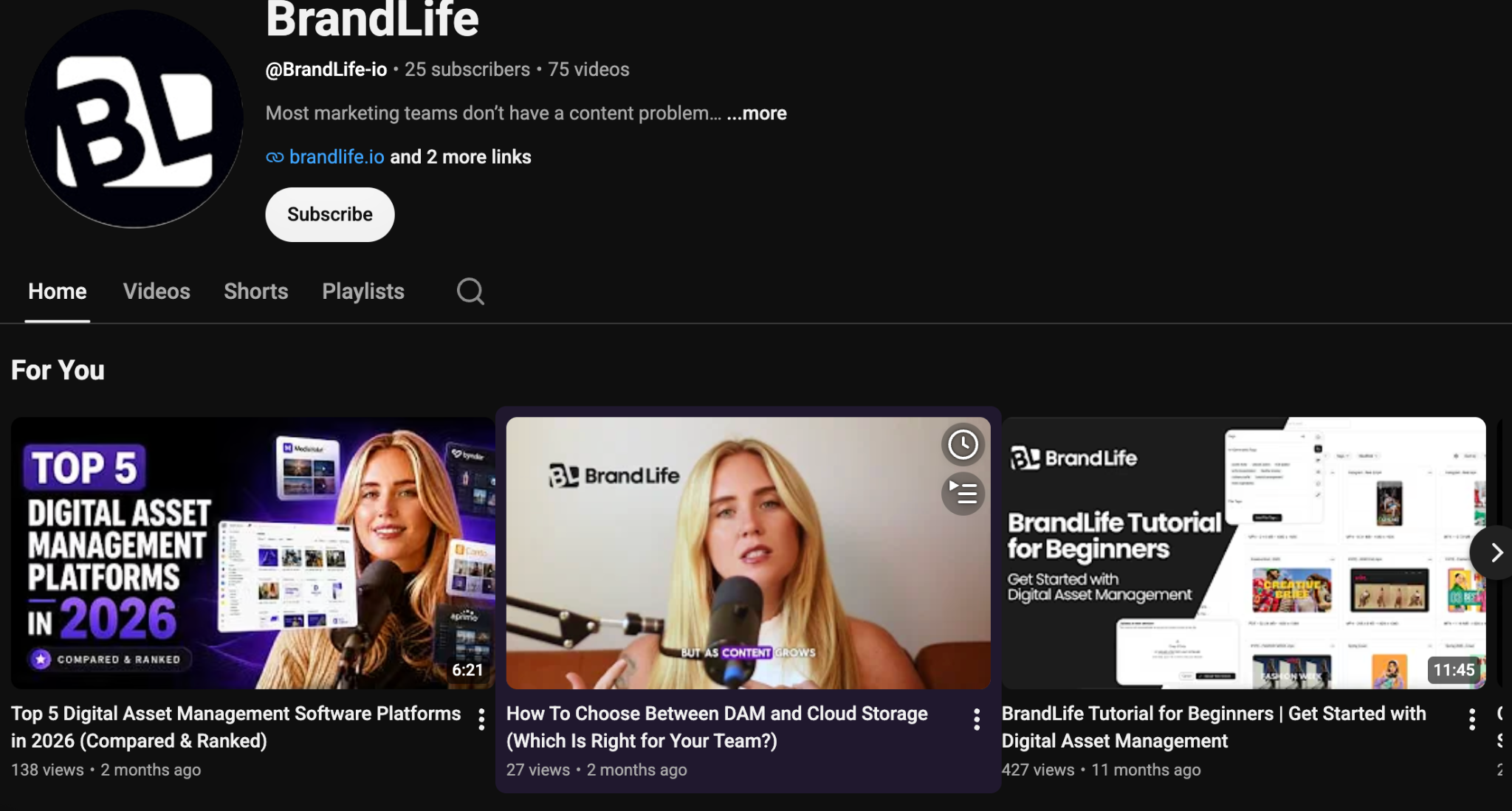 BrandLife YouTube channel