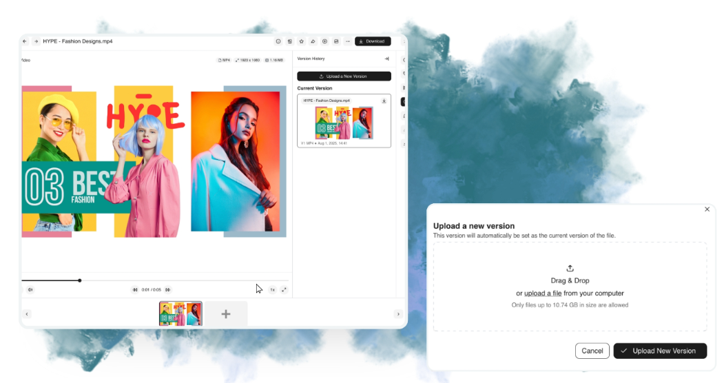 An image showing BrandLife’s version control feature