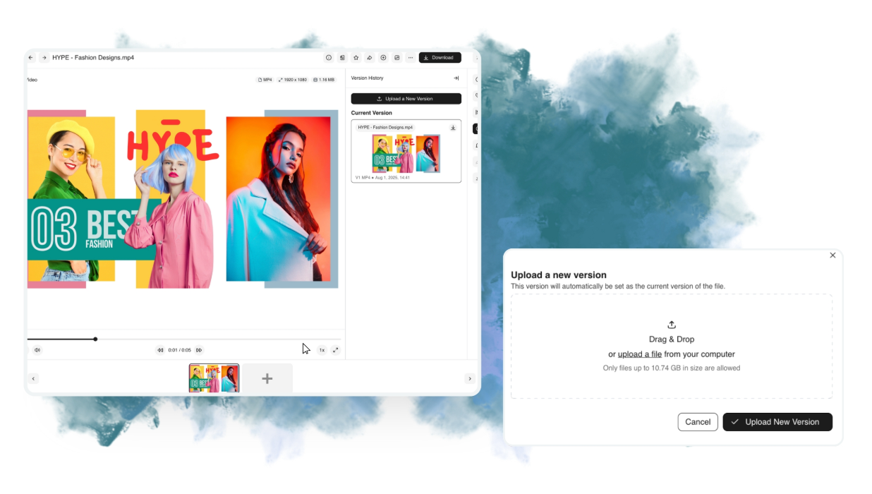An image showing BrandLife’s version control feature