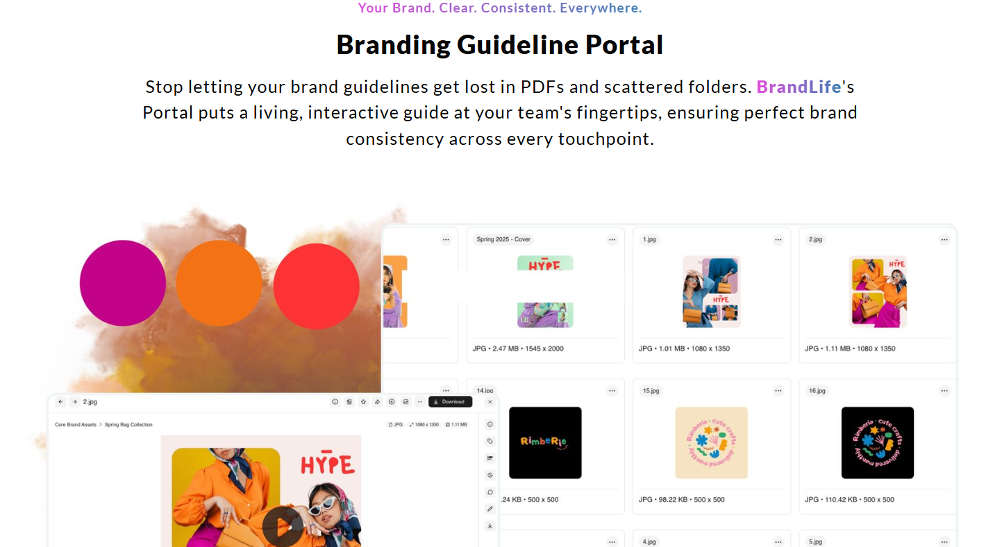BrandLife’s brand guideline portal