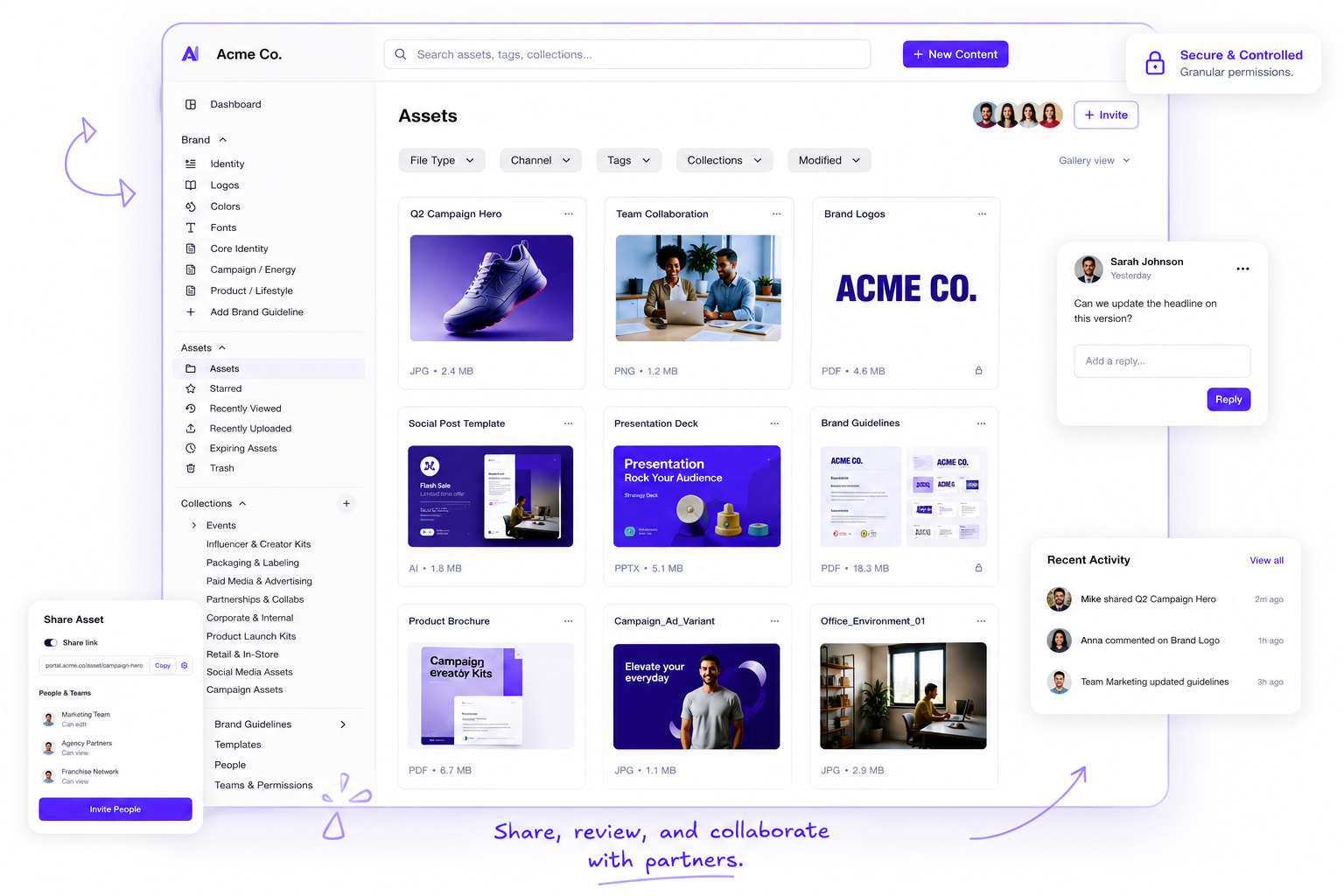 A screenshot of BrandLife's webpage