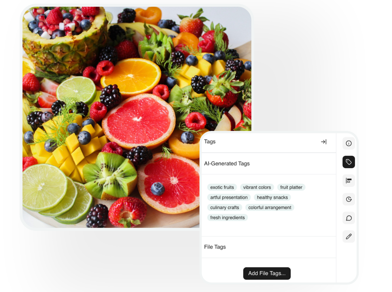 An image showing the AI-tagging feature in BrandLife