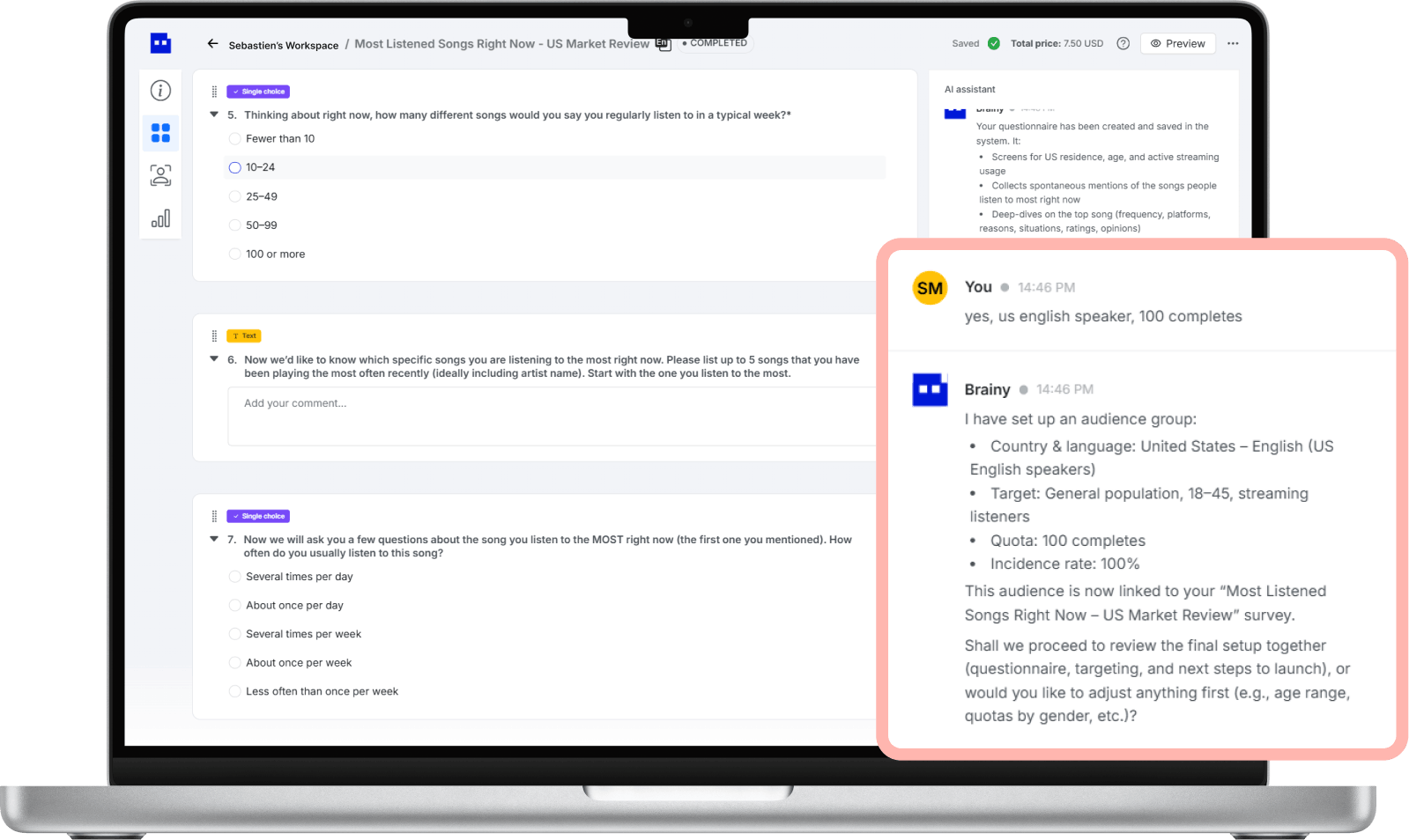 Build better surveys, faster with Brainactive