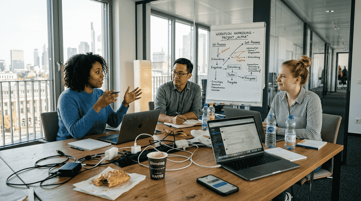 Besprechung des HR-Teams zur Optimierung interner Abläufe