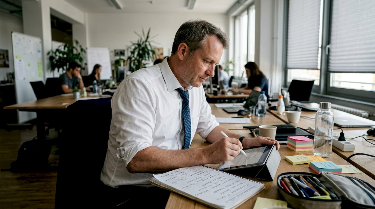 Recruiter verfasst eine individuell auf den Kandidaten zugeschnittene Ansprache per E-Mail.