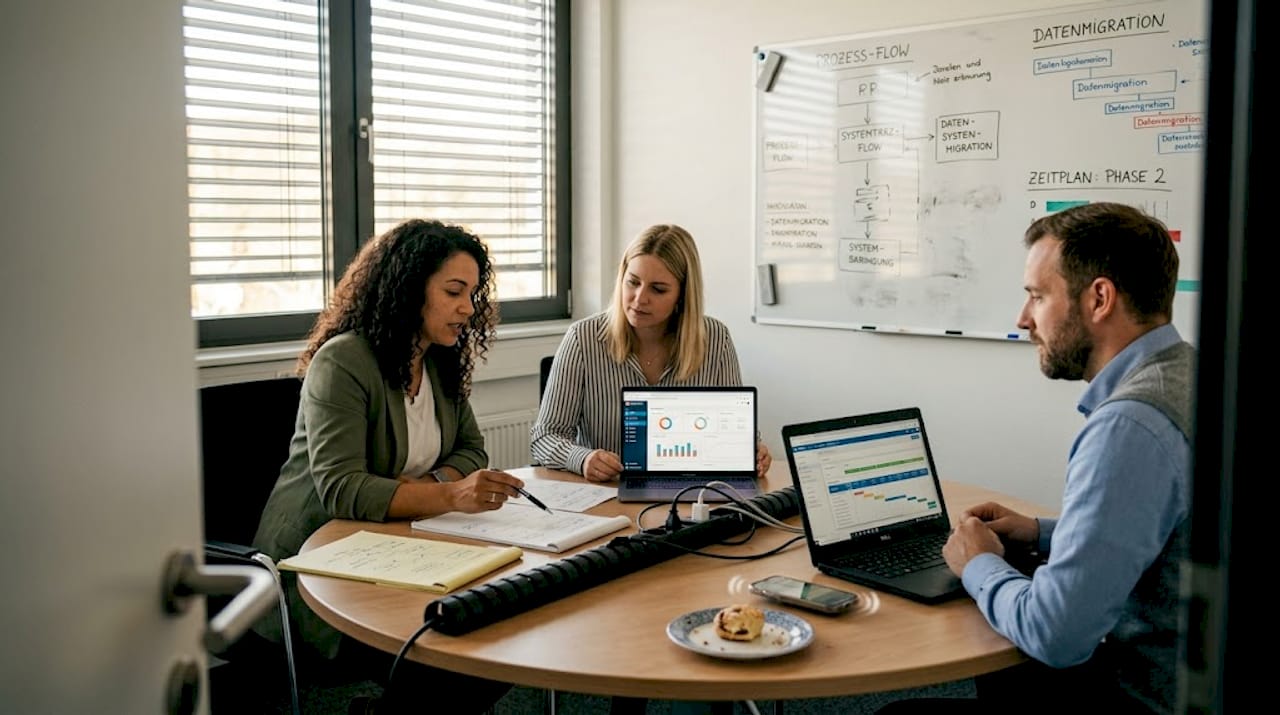 Das HR-Team arbeitet gemeinsam daran, verschiedene Softwarelösungen sinnvoll miteinander zu verknüpfen.