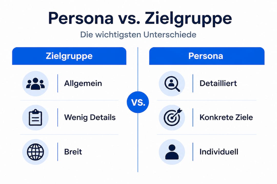 Infografik: Candidate Persona vs. Zielgruppenprofil – Wo liegen die Unterschiede?