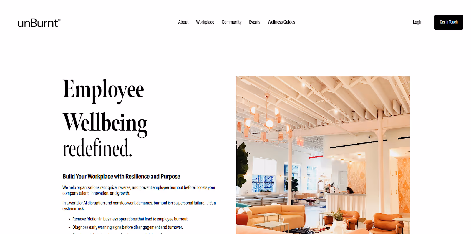 unBurnt homepage