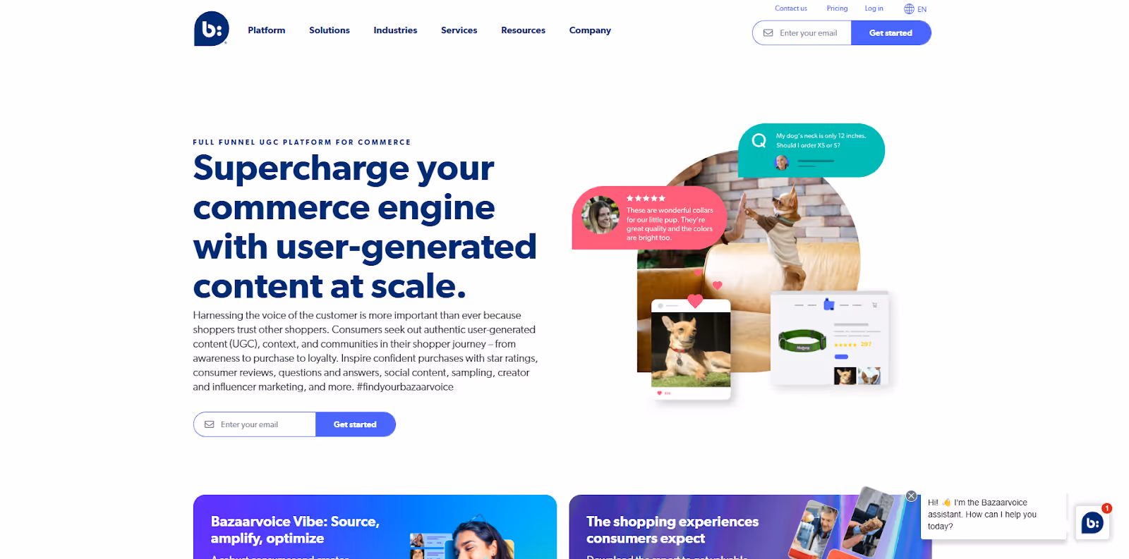 Bazaarvoice homepage