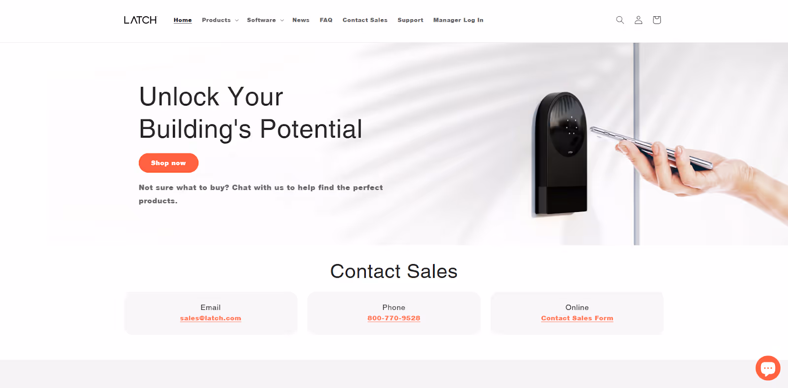 Latch homepage
