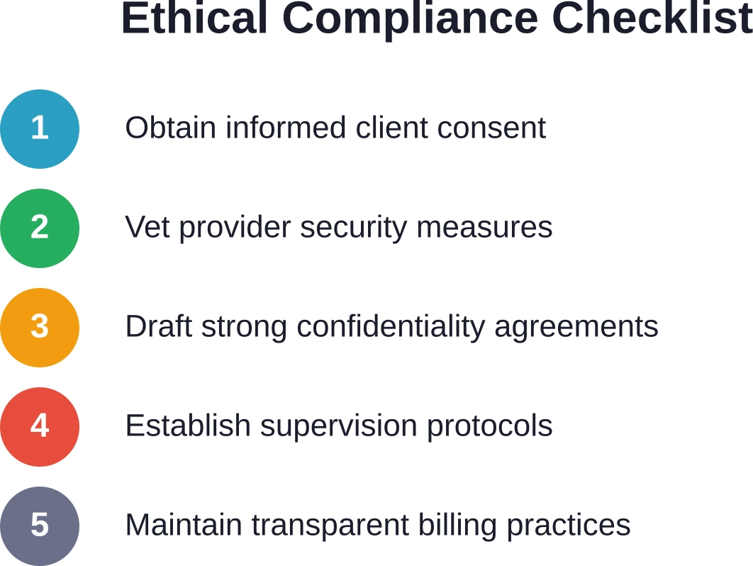 Five essential steps for maintaining ethical compliance when outsourcing legal services