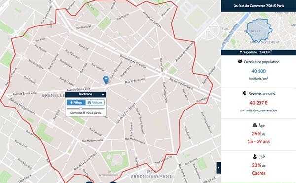 Cas pratique isochrone