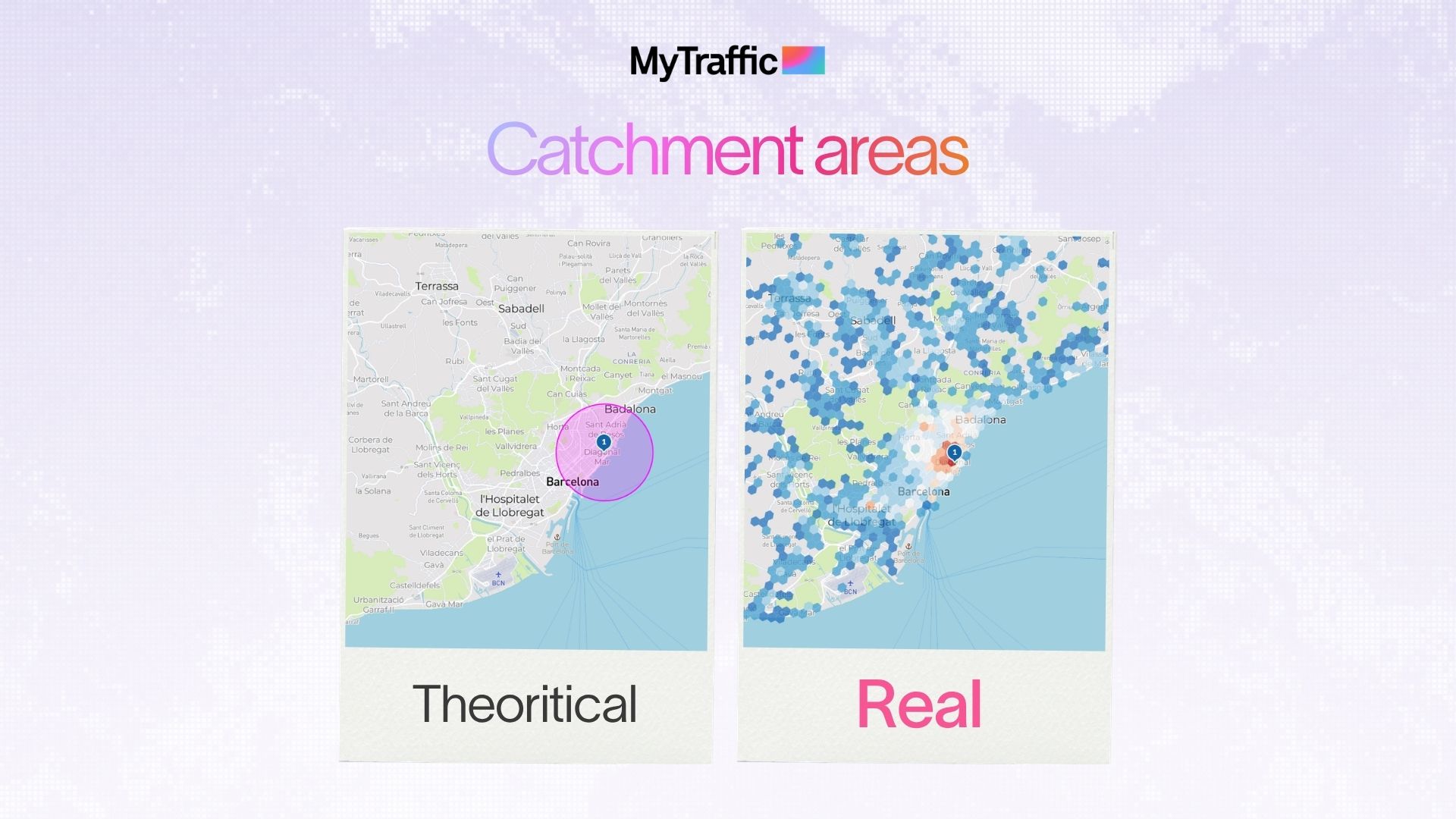 The difference between isochrone catchment areas and dynamic, GPS based catchment areas- Smappen alternative