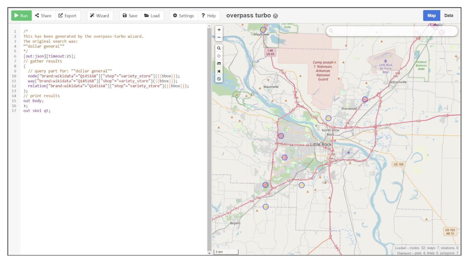 Screenshot of Safegraph's interface - MyTraffic