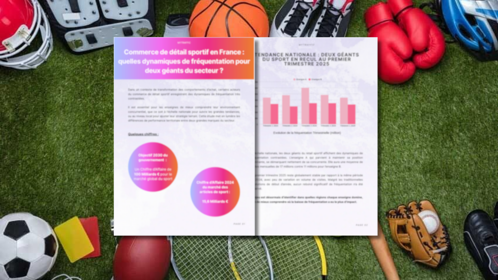 What are the traffic dynamics in sports retail in France?