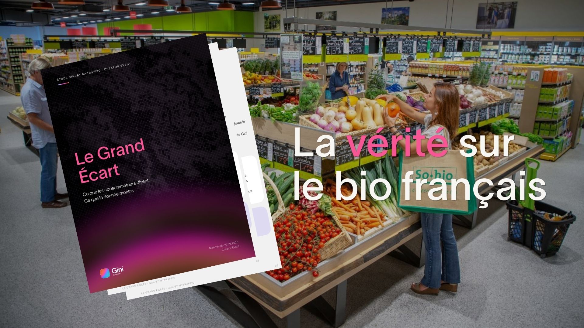 57% des Français achètent bio pour leur santé. Ce que montre la fréquentation réelle de 3 enseignes est plus nuancé.