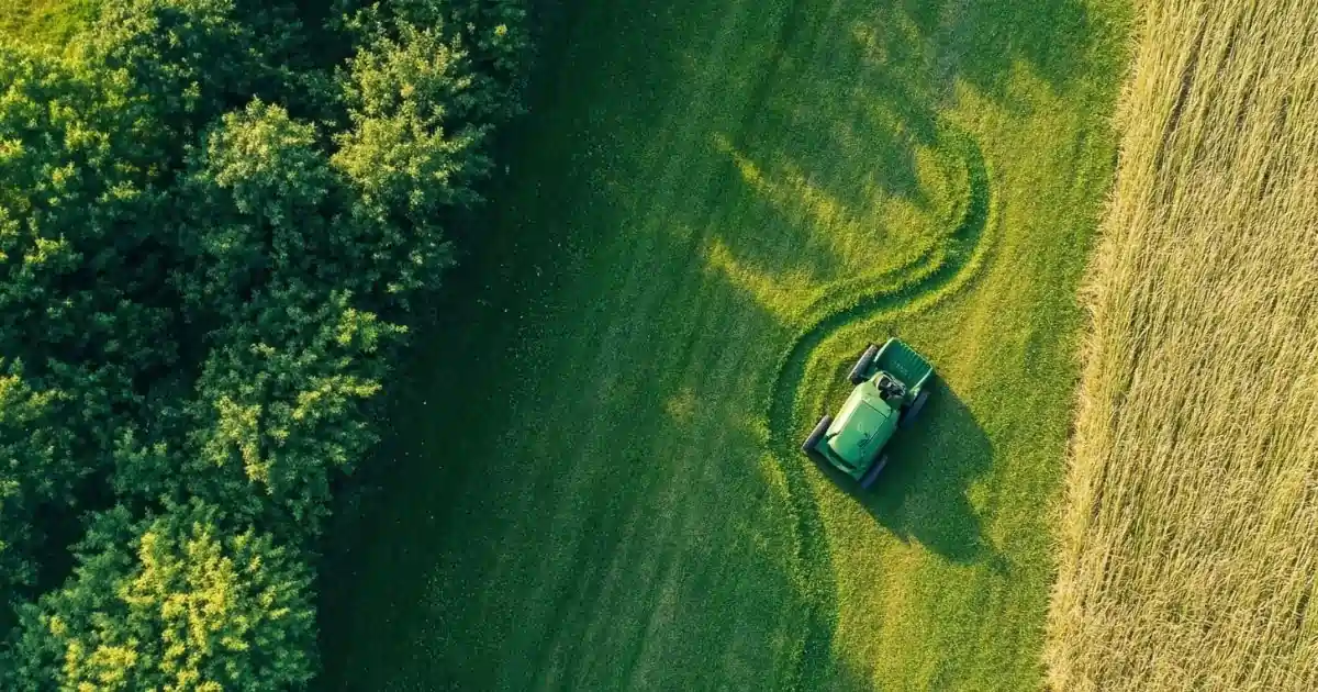 green crop field