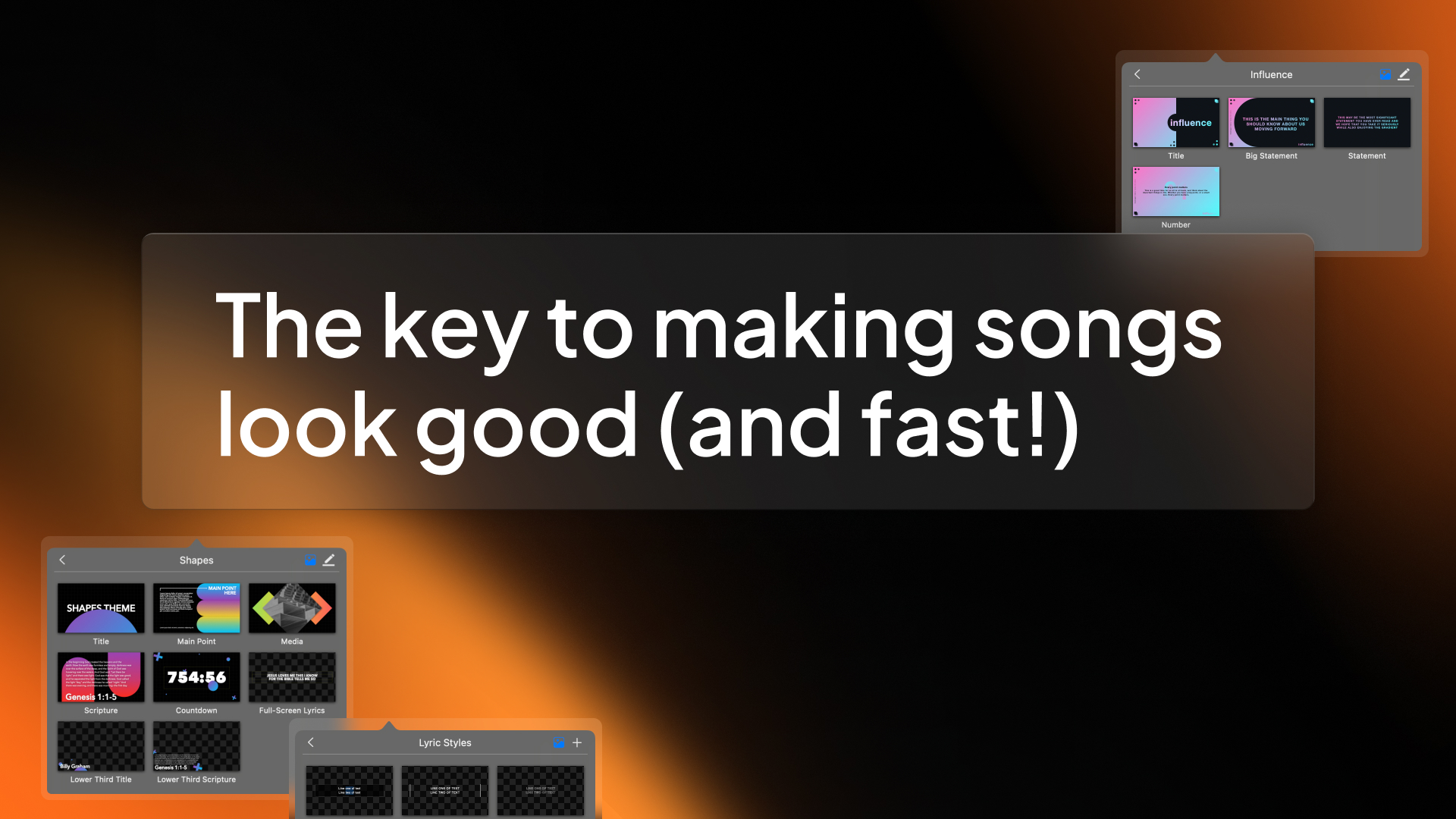 The key to making songs look good (and fast!)