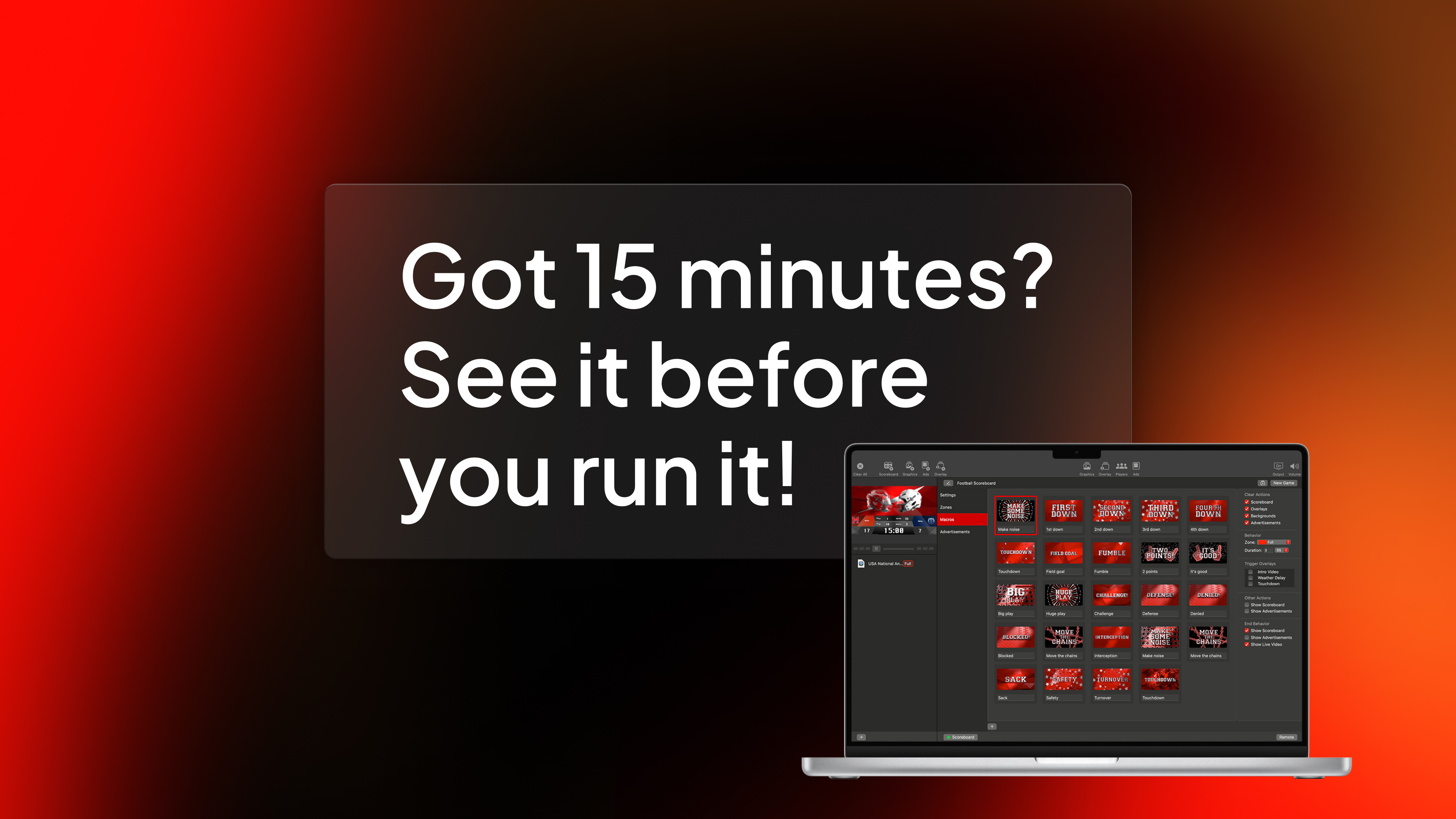 Got 15 minutes? See it before you run it!