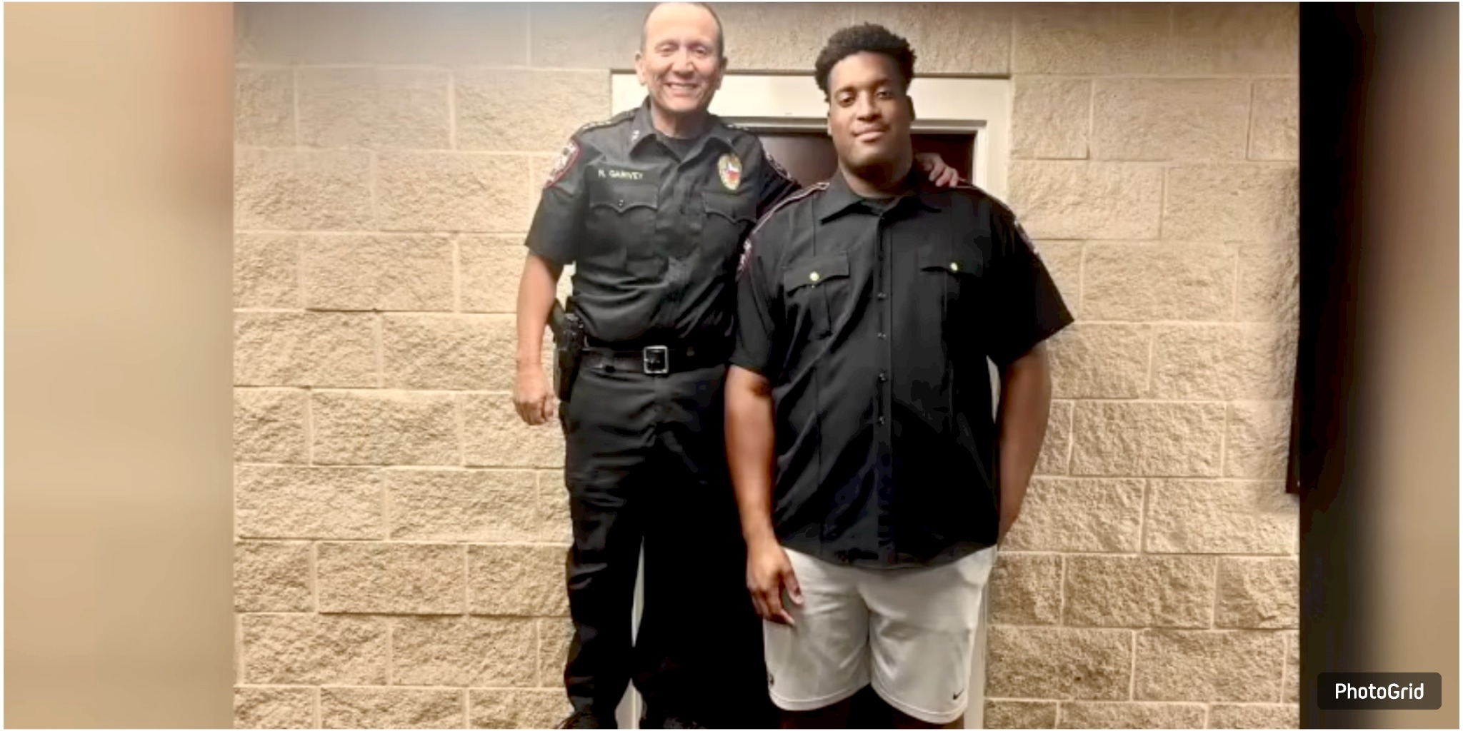 Towering at 7-Foot-3, Kemah Police Cadet Trades Hoop Dreams for Public Service
