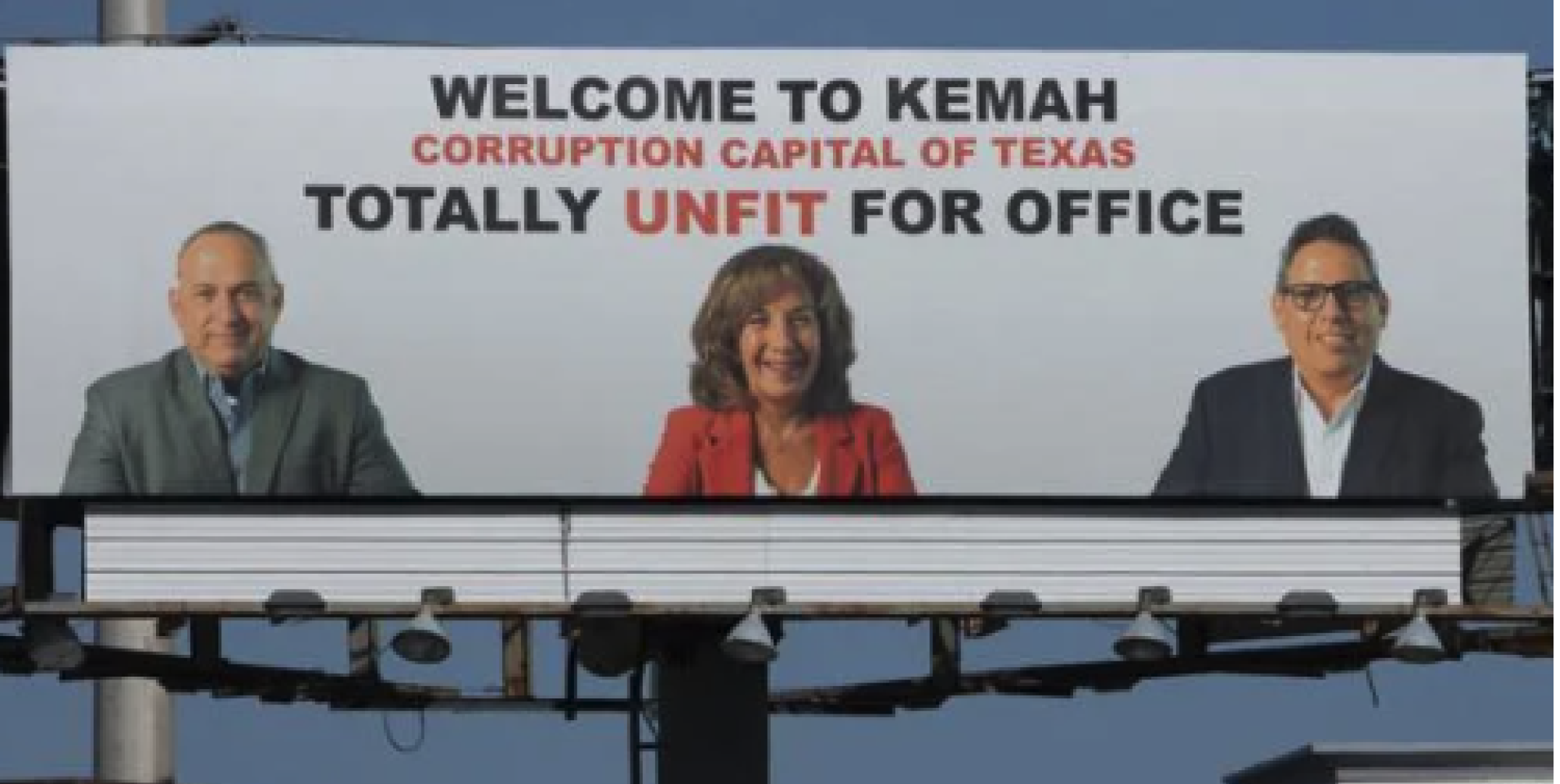 Mystery billboard targets Kemah leaders before election