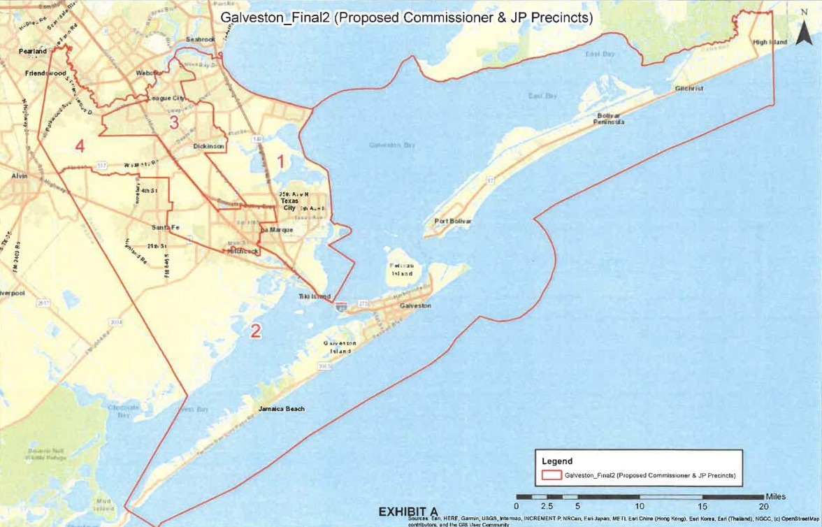 Galveston County Commissioners Adopt New Precinct Map Amid Voting Rights Dispute