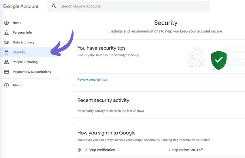 How to reset a Gmail password on a computer