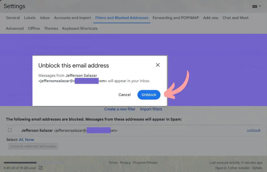 How to block emails on Gmail