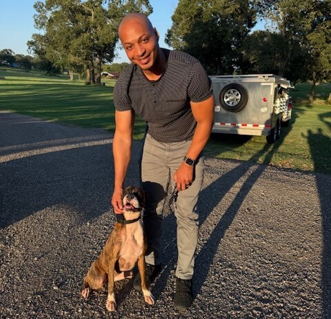 owner and dog after Jacksonville TX dog training