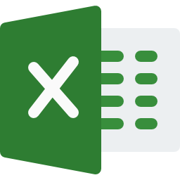 Icono de Microsoft Excel con una hoja de cálculo estilizada.